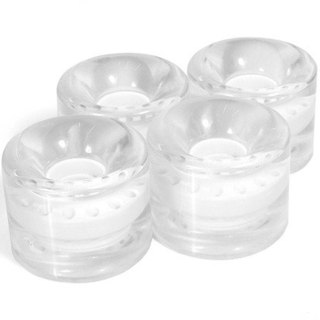 Kółka SMJ do deskorolki plastikowej 59x46mm 4szt półprzezroczysto białe Smj