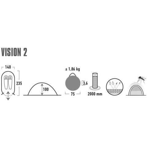 Namiot High Peak Vision 2 czarny 10280 High Peak