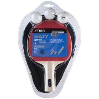 Rakietka do ping ponga Stiga Salty 1 rakietka ,3 piłeczki,pokrowiec STIGA