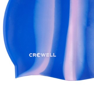 Czepek pływacki silikonowy Crowell Multi Flame niebiesko-różowy kol.06 Crowell