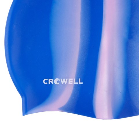 Czepek pływacki silikonowy Crowell Multi Flame niebiesko-różowy kol.06 Crowell