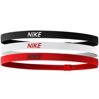 Opaski na włosy Nike Elastic 2.0 3 szt. czerwona, biała, czarna N1004529083OS Nike
