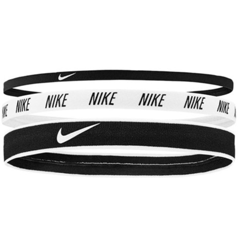Opaski na włosy Nike Mixed Width Headbands 3 szt. czarno-białe N0002548930OS Nike