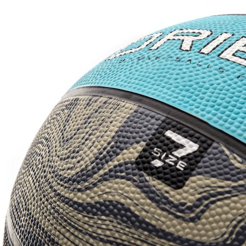 Piłka koszykowa Meteor Dribble szaro-niebieska 07091 Meteor