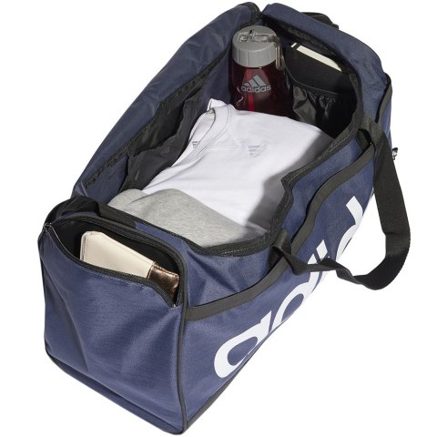 Torba adidas Essentials Linear Duffel Medium granatowo-biała HR5349 Adidas