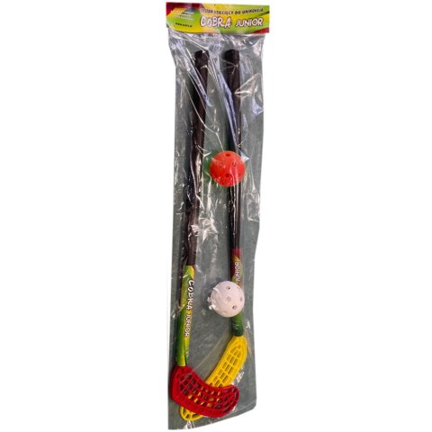 Zestaw do unihokeja Azetx Cobra Junior 2 kije+2 piłki bez owijki 62cm AZETX
