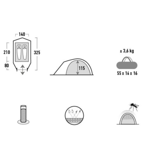 Namiot High Peak Nevada 2.1 zielony 10350 High Peak