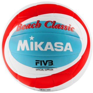 Piłka siatkowa plażowa Mikasa Beach Classic biało-czerwono-niebieska BV543C-VXB-RSB Mikasa
