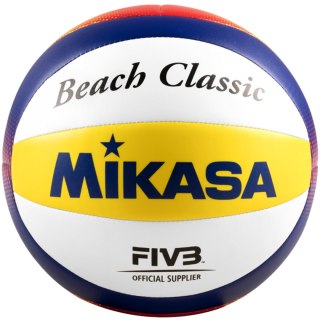 Piłka siatkowa plażowa Mikasa Beach Classic biało-żółto-niebieska BV552C-WYBR Mikasa