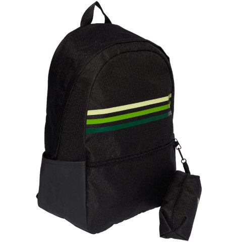 Plecak adidas Classic Horizontal 3-Stripes czarno-zielony HY0743 Adidas