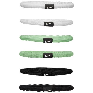 Gumki do włosów Nike Flex 6 szt. biało-zielono-czarne N1009194130OS Nike