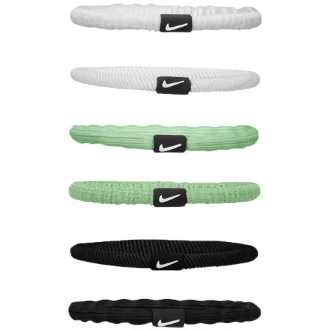 Gumki do włosów Nike Flex 6 szt. biało-zielono-czarne N1009194130OS Nike
