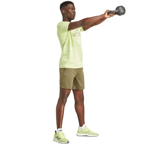 Koszulka męska adidas Trail Essentials Seasonal Training Graphic limonkowa IJ9602 Adidas