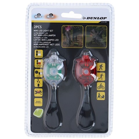 Zestaw lampek rowerowych Dunlop led tył+przód 2053141 Dunlop