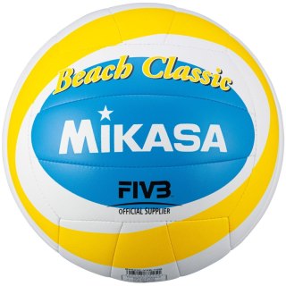 Piłka siatkowa plażowa Mikasa Beach Classic biało-żółto-niebieska BV543C-VXB-YSB Mikasa