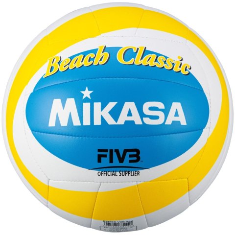 Piłka siatkowa plażowa Mikasa Beach Classic biało-żółto-niebieska BV543C-VXB-YSB Mikasa