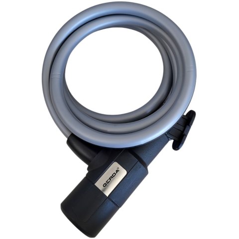 Zapięcie rowerowe Gerda linka z uchwytem transportowym szaro-czarne Grey Flex 1500/10V OSFL0150010 B3V2XP Gerda