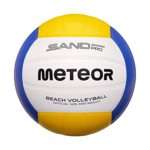 Piłka siatkowa plażowa Meteor biało-żółto-niebieska 17412 Meteor