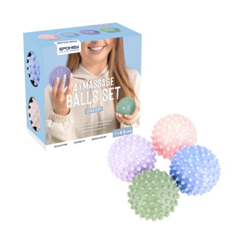 Piłki sensoryczne Spokey Grespi 4 szt. 941757 Spokey