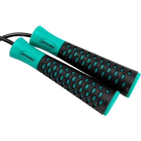 Skakanka z łożyskami Spokey Candy Rope czarno-zielona 943631 Spokey