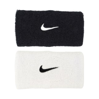 Frotki na rękę Nike Swoosh Wristbands 2 szt. biało-czarne N1012406036OS Nike