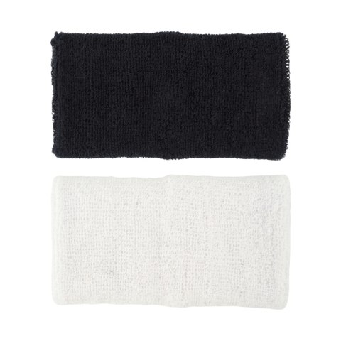 Frotki na rękę Nike Swoosh Wristbands 2 szt. biało-czarne N1012406036OS Nike