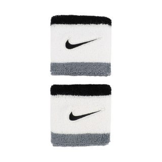 Frotki na rękę Nike Swoosh Wristbands 2 szt. biało-czarne-szare N1012405122OS Nike