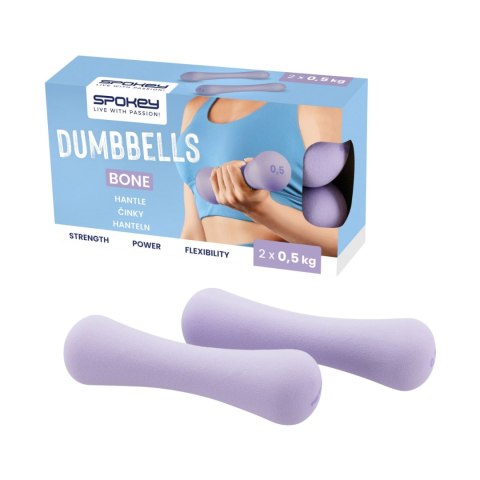 Hantle Spokey Bone 2 x 0,5 kg fioletowe 941960 Spokey