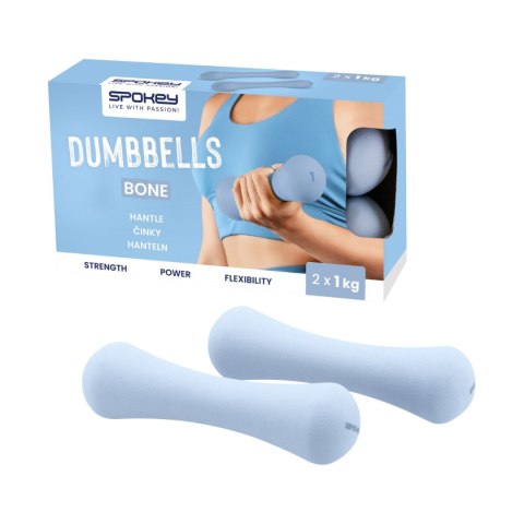 Hantle Spokey Bone 2 x 1 kg jasnoniebieskie 941530 Spokey
