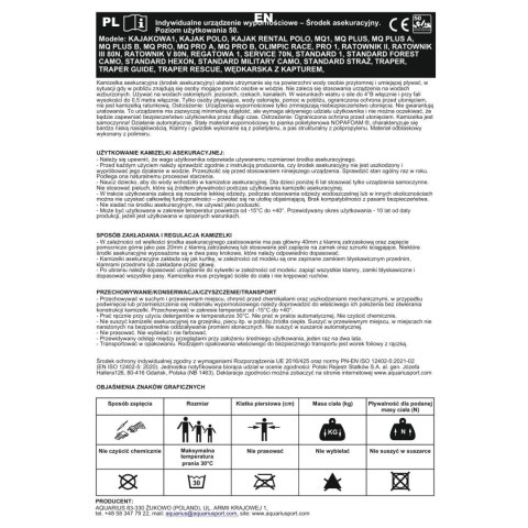 Kamizelka Aquarius Asekuracyjna MQ Pro ciemnoniebieska AQUARIUS