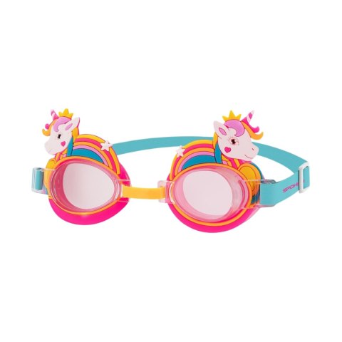 Okulary pływackie dla dzieci Spokey Playa różowo-niebieskie 946098 Spokey