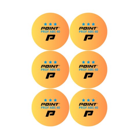 Piłeczki do ping ponga Point Prof ABS40 *** 6 szt. pomarańczowe Point
