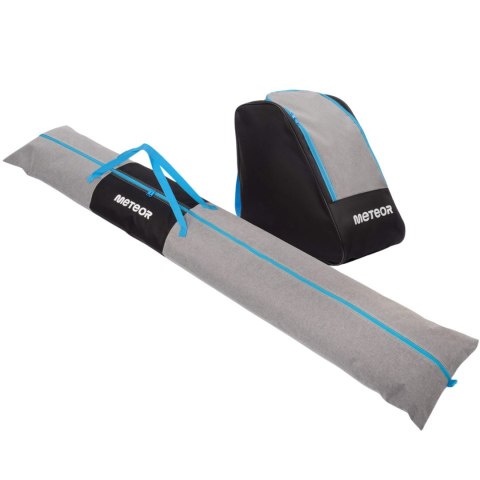 Zestaw narciarski Meteor Croma torba+pokrowiec szaro-czarny 17314 Meteor