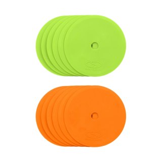 Znaczniki pola płaskie okrągłe Smj 12 szt. zielone i pomarańczowe ZPO-OG Smj