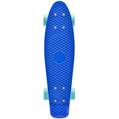 Deskorolka Meteor plastikowa niebiesko-błękitno-żółta 22629 Meteor