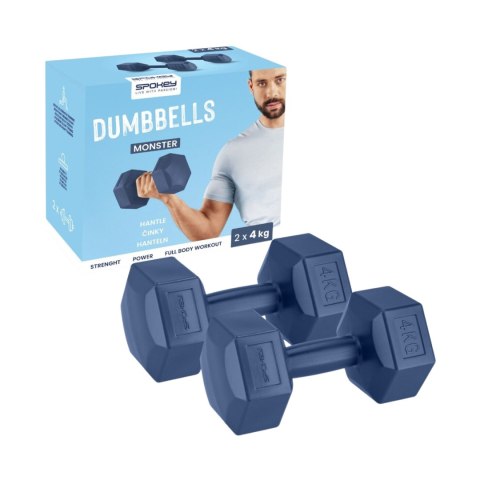 Hantle Spokey Monster 2x4 kg granatowe 944045 Spokey