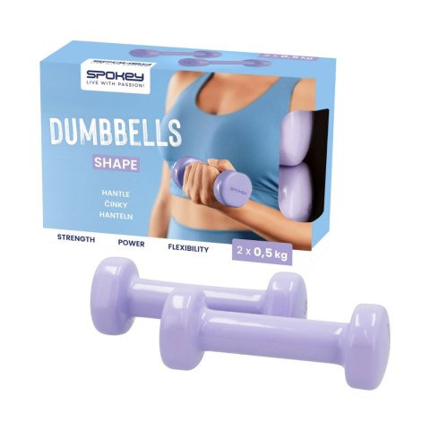 Hantle Spokey Shape 2x0,5 kg fioletowe 920919 Spokey