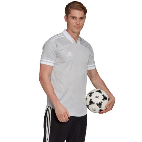 Koszulka męska adidas Condivo 20 szaro-biała FT7262 Adidas teamwear