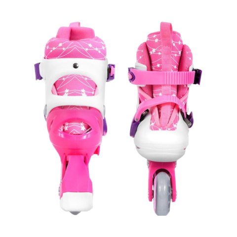 Zestaw łyżworolki Combo Monster,kask,kpl ochraniaczy,plecak Smj 26-29 różowy Smj