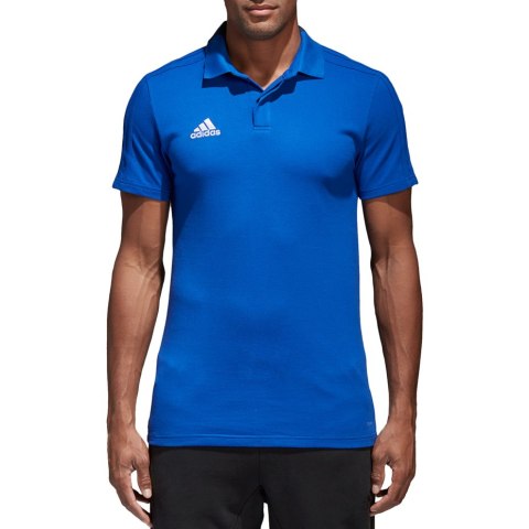 Koszulka męska adidas Condivo 18 Cotton Polo niebieska CF4375 Adidas teamwear