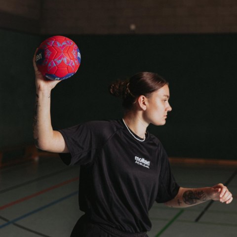 Piłka ręczna Molten IHF Approved Pro Official World Cup 2025 czerwono-niebieska H2A5000-W5Z Molten