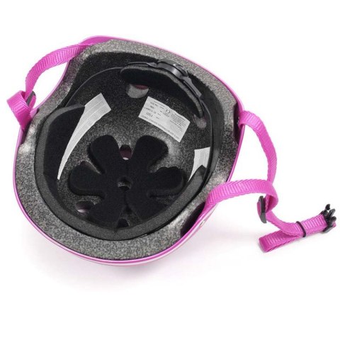Kask SMJ różowy dla dziewczynki regulowany F501 Smj