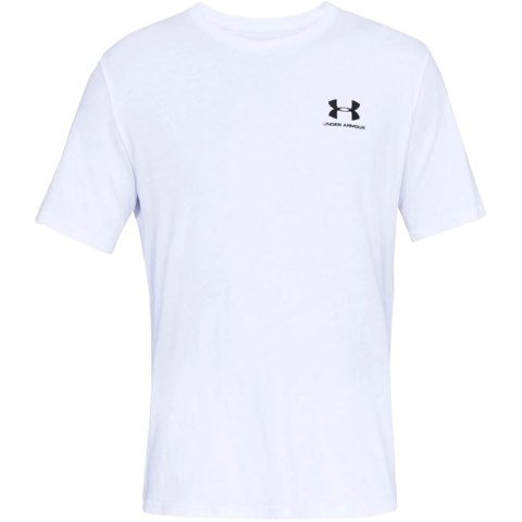 Koszulka męska Under Armour Sportstyle Left Chest SS biała 1326799 100 Under Armour