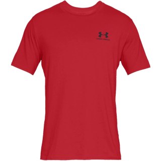 Koszulka męska Under Armour Sportstyle Left Chest SS czerwona 1326799 600 Under Armour