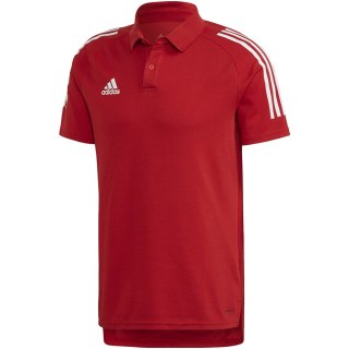 Koszulka męska adidas Condivo 20 Polo czerwono-biała ED9235 Adidas teamwear