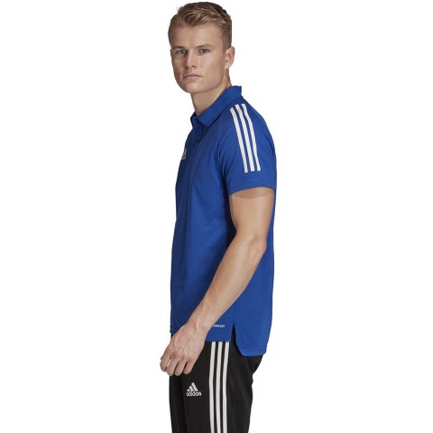 Koszulka męska adidas Condivo 20 Polo niebiesko-biała ED9237 Adidas teamwear