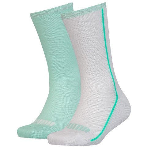 Skarpety dla dzieci Puma Mesh Sock 2 pary białe, miętowe 907628 01 Puma