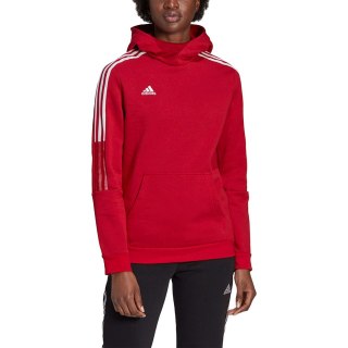 Bluza damska adidas Tiro 21 Sweat Hoody czerwona GM7327 Adidas teamwear