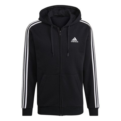 Bluza męska adidas Essentials Full-Zip Hoodie czarna GK9051 Adidas
