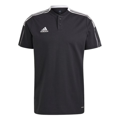 Koszulka męska adidas Tiro 21 Polo czarna GM7367 Adidas teamwear